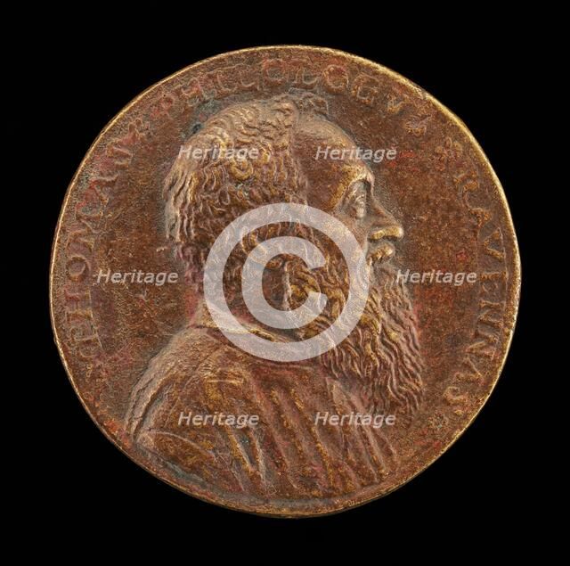 Tommaso Rangone, 1493-1577, Physician of Ravenna [obverse], 1562. Creator: Matteo Pagani.