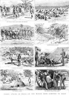 Tommy Atkins in India -- On the March from Kamptee to Mhow 1890. Creator: Unknown