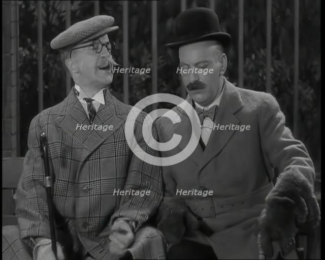 Tommy Handley and Ronald Frankau Filming a Scene, 1936. Creator: British Pathe Ltd.