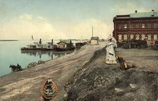 Tomsk: Pier on the Tom River, 1904-1917. Creator: Unknown