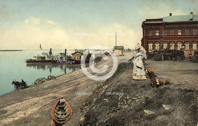 Tomsk: Pier on the Tom' River, 1904-1917. Creator: Unknown.