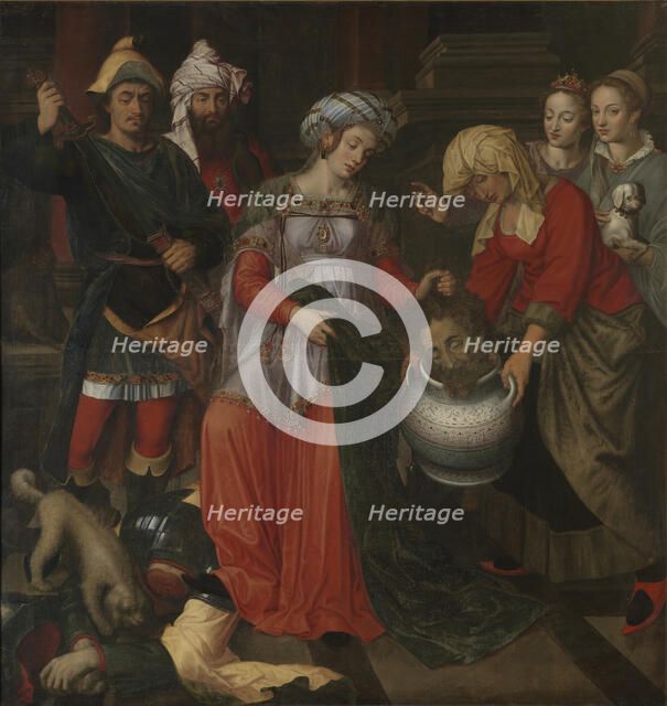 Tomyris Receiving the Head of Cyrus, 1610. Creator: Pieters, Pieter (Petrus) (?-1614).