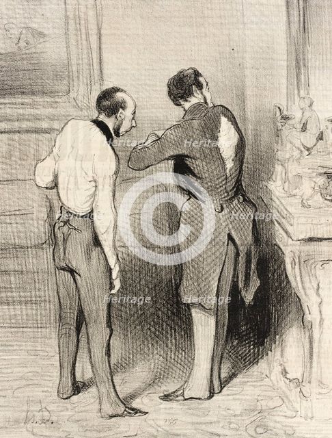 Ton habit me convient, je te l'emprunte.., 1845. Creator: Honore Daumier.