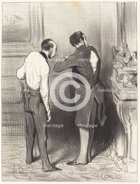 Ton habit me convient, je te l'emprunte..., 1845. Creator: Honore Daumier.