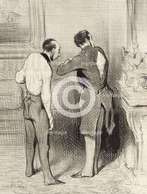 Ton habit me convient, je te l'emprunte.., 1845. Creator: Honore Daumier.