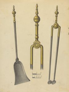 Tongs and Shovel, c. 1939. Creator: Hans Korsch