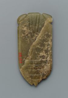 Tongue amulet in the form of a cicada (hanchan), Han dynasty, 206 BCE-220 CE. Creator: Unknown