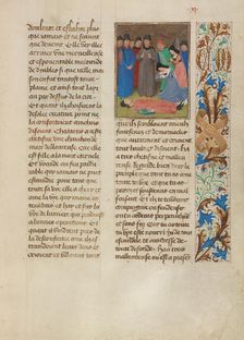 Tondal Appears to be Dead; Les Visions du chevalier Tondal, 1475. Creator: Simon Marmion