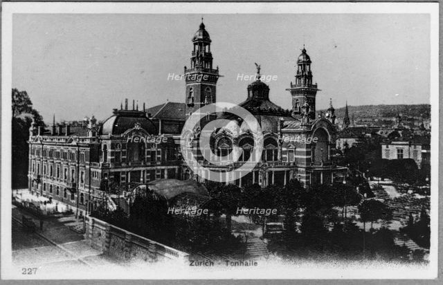 Tonhalle exterior Zurich, 1900. Creator: Unknown.