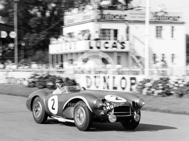 Tony Brooks in Aston Martin DB3S, Goodwood 9 Hours, West Sussex, (1955?). Artist: Unknown