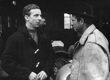 Tony Brooks with Peter Collins. Creator: Unknown