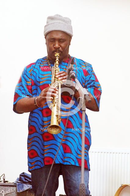 Tony Kofi, Basil Hodge Quintet, Jazz Africa, Loughton Methodist Church, Loughton, Essex, Apr 2023. Creator: Brian O'Connor.