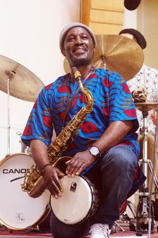 Tony Kofi, Basil Hodge Quintet, Jazz Africa, Loughton Methodist Church, Loughton, Essex, Apr 2023. Creator: Brian O'Connor