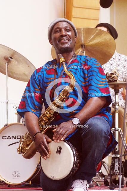 Tony Kofi, Basil Hodge Quintet, Jazz Africa, Loughton Methodist Church, Loughton, Essex, Apr 2023. Creator: Brian O'Connor.