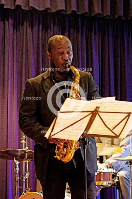 Tony Kofi, Watermill Jazz Club, Dorking, Surrey, 2015.  Artist: Brian O'Connor.