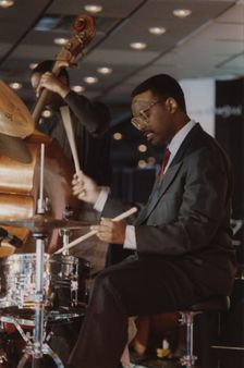 Tony Reedus, Jazz Inn Party, Nordwijk, Netherlands, 1989. Creator: Brian Foskett