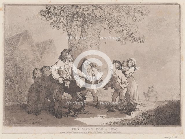 Too Many for a Jew, September 20, 1785., September 20, 1785. Creator: Thomas Rowlandson.