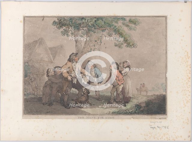 Too Many for a Jew, September 20, 1785., September 20, 1785. Creator: Thomas Rowlandson.