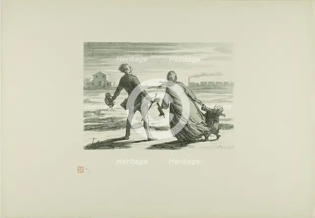 Too Late!, 1862, printed 1920. Creator: Charles Maurand.