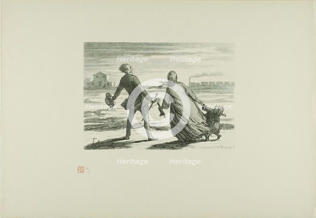 Too Late!, 1862, printed 1920. Creator: Charles Maurand.