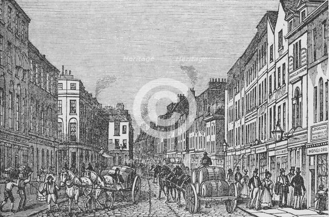 'Tooley Street in the First Half of the Nineteenth Century', c1840, (1912). Artist: Unknown.