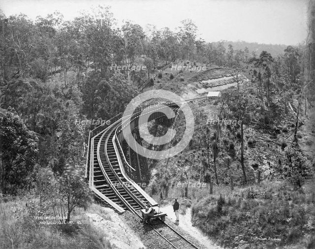 Toowoomba Range between Highfields and Ballard's Camp, c1894. Creator: Poul C Poulsen.