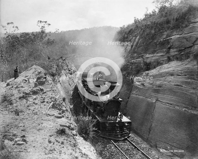 Toowoomba Range engine Murphy's Creek and Highfields, c1894. Creator: Poul C Poulsen.