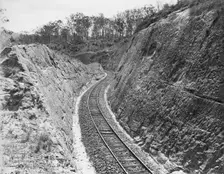 Toowoomba Range train track between Murphy's Creek and Highfields, c1894. Creator: Poul C Poulsen
