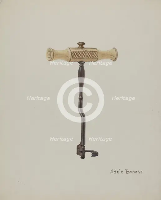 Tooth Key (or Tooth Extractor), 1935/1942. Creator: Adele Brooks.