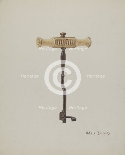 Tooth Key (or Tooth Extractor), 1935/1942. Creator: Adele Brooks.