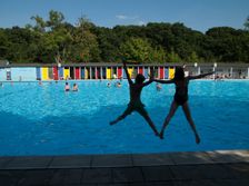 Tooting Bec Lido, Tooting Bec Road, Streatham, Wandsworth, London, 2013. Creator: Simon Inglis