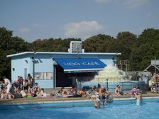 Tooting Bec Lido, Tooting Bec Road, Streatham, Wandsworth, London, 2013. Creator: Simon Inglis