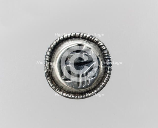 Top of a Signet Ring, Frankish, 7th century. Creator: Unknown.