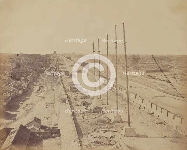 Top of the Wall From Anting Gate, Pekin, Taken Possession by English and French Troops, Oct 1860. Creator: Felice Beato.