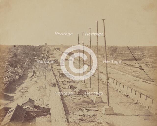 Top of the Wall From Anting Gate, Pekin, Taken Possession by English and French Troops, Oct 1860. Creator: Felice Beato.