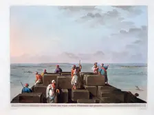 Top of the First Pyramid of Gizah 1801. Artist: Thomas Milton