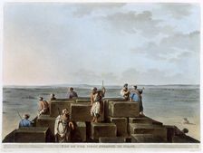 Top of the First Pyramid of Gizah Egypt, 1802. Artist: Thomas Milton