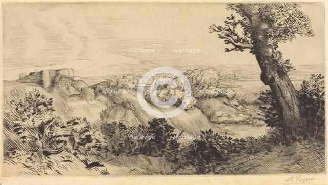 Top of the Hill (Le haut de la colline). Creator: Alphonse Legros.