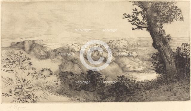 Top of the Hill (Le haut de la colline). Creator: Alphonse Legros.
