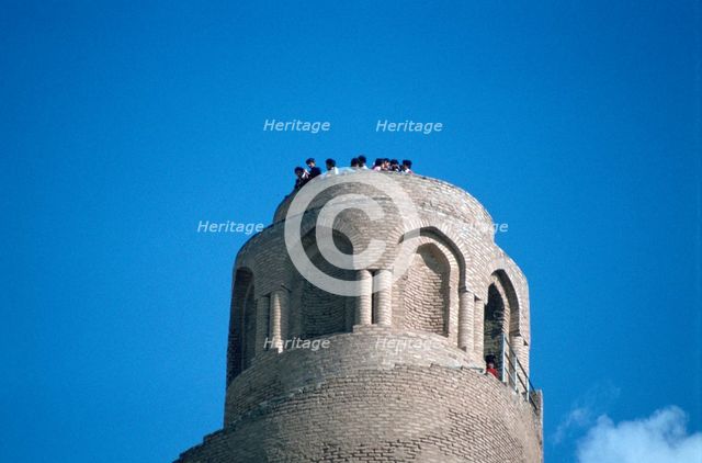 Top of the minaret of the Great Mosque, Samarra, Iraq, 1977. Creator: Vivienne Sharp.