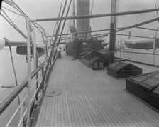 Top deck on steam yacht Venetia 1920. Creator: Kirk & Sons of Cowes
