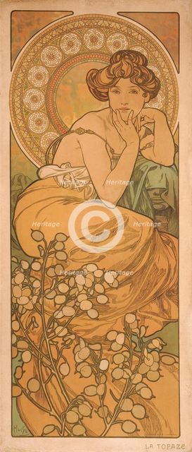 Topaz (From the series The gems). Artist: Mucha, Alfons Marie (1860-1939)