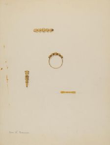 Topaz Ring, c. 1938. Creator: John H. Tercuzzi