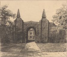 Topiary Archway, 1910. Creator: Frederick Landseer Maur Griggs