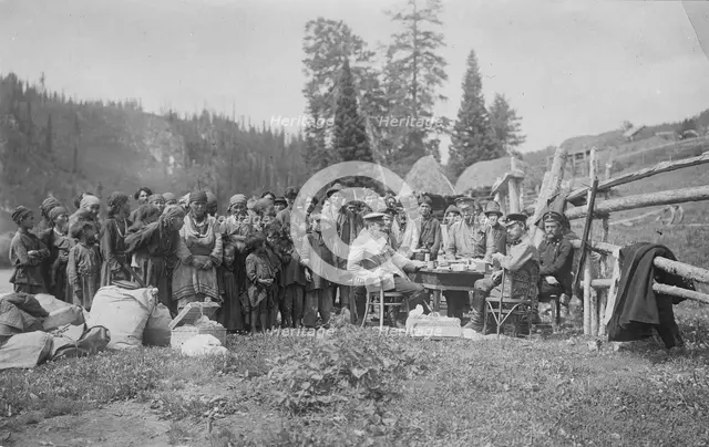 Topographers, Members of the Land-Management Expedition, 1913. Creator: GI Ivanov.