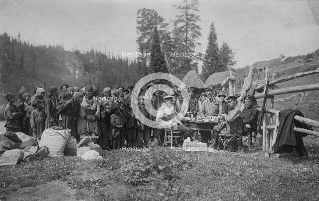 Topographers, Members of the Land-Management Expedition, 1913. Creator: GI Ivanov.