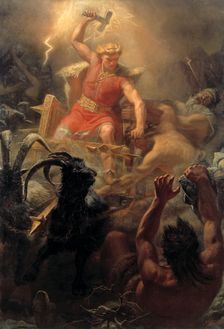 Tor's Fight with the Giants, 1872. Creator: Marten Eskil Winge