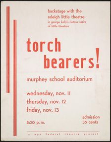 Torch Bearers!, Raleigh, NC, 1936. Creator: Unknown