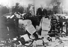 Torah scrolls desecrated during the pogroms, Russia, 1881. Creator: Unknown