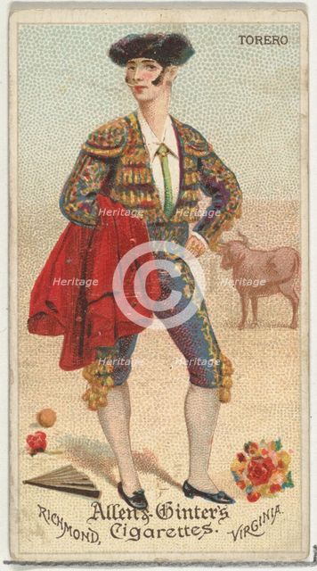 Torero, from World's Dudes series (N31) for Allen & Ginter Cigarettes, 1888. Creator: Allen & Ginter.
